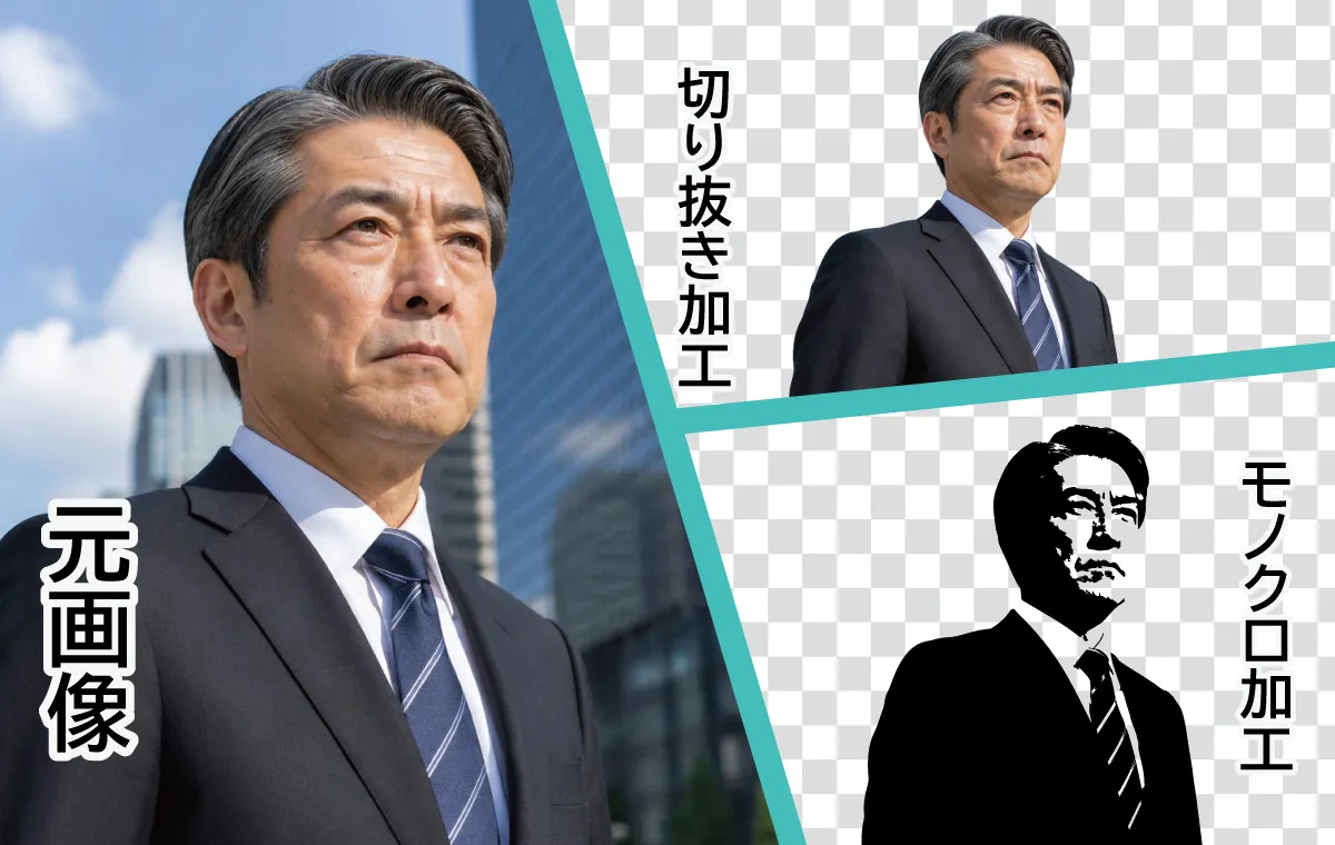 公務員・自治体職員の退職記念品に使用する写真加工