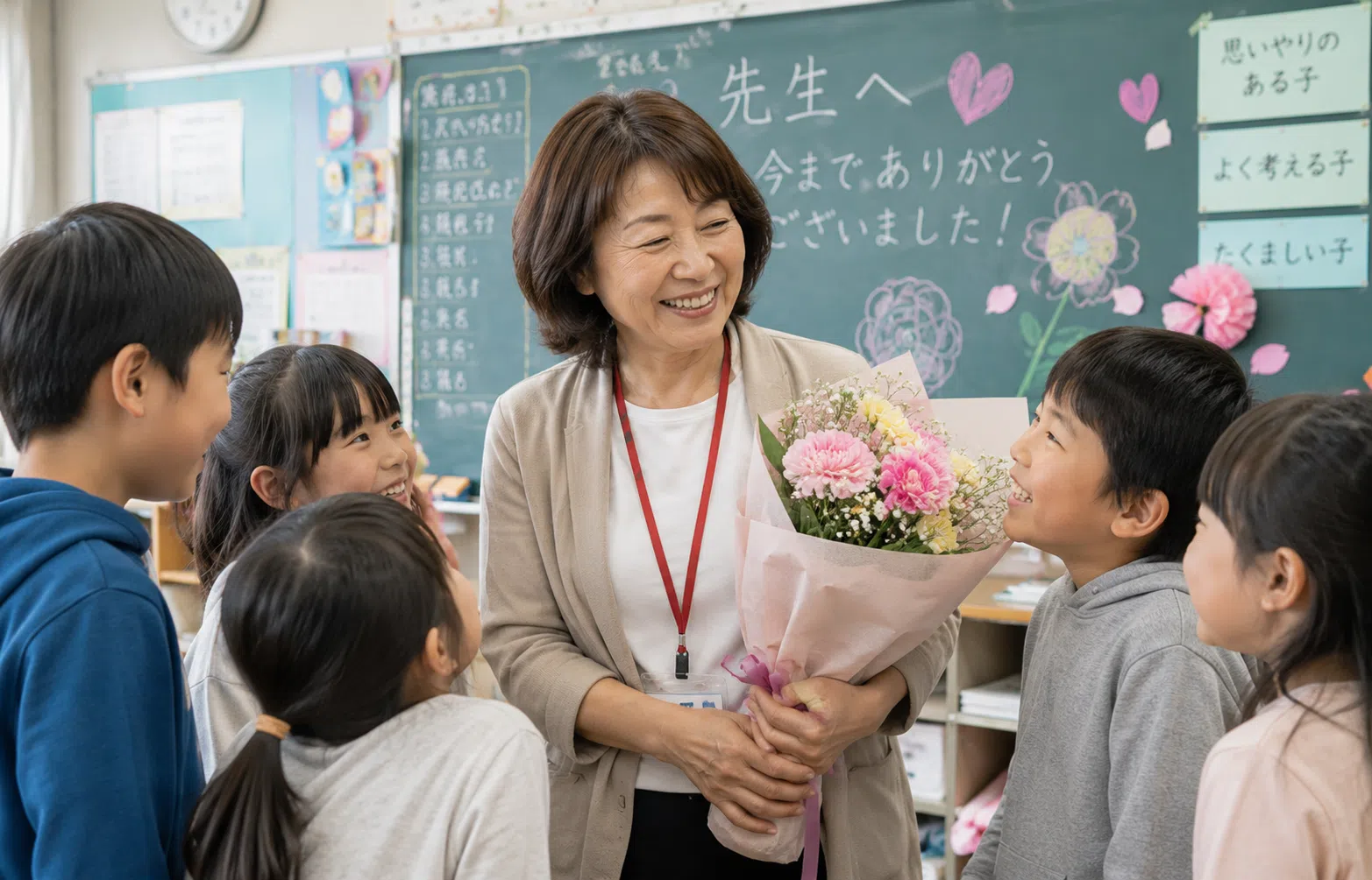 学校の先生への退職祝いイメージ
