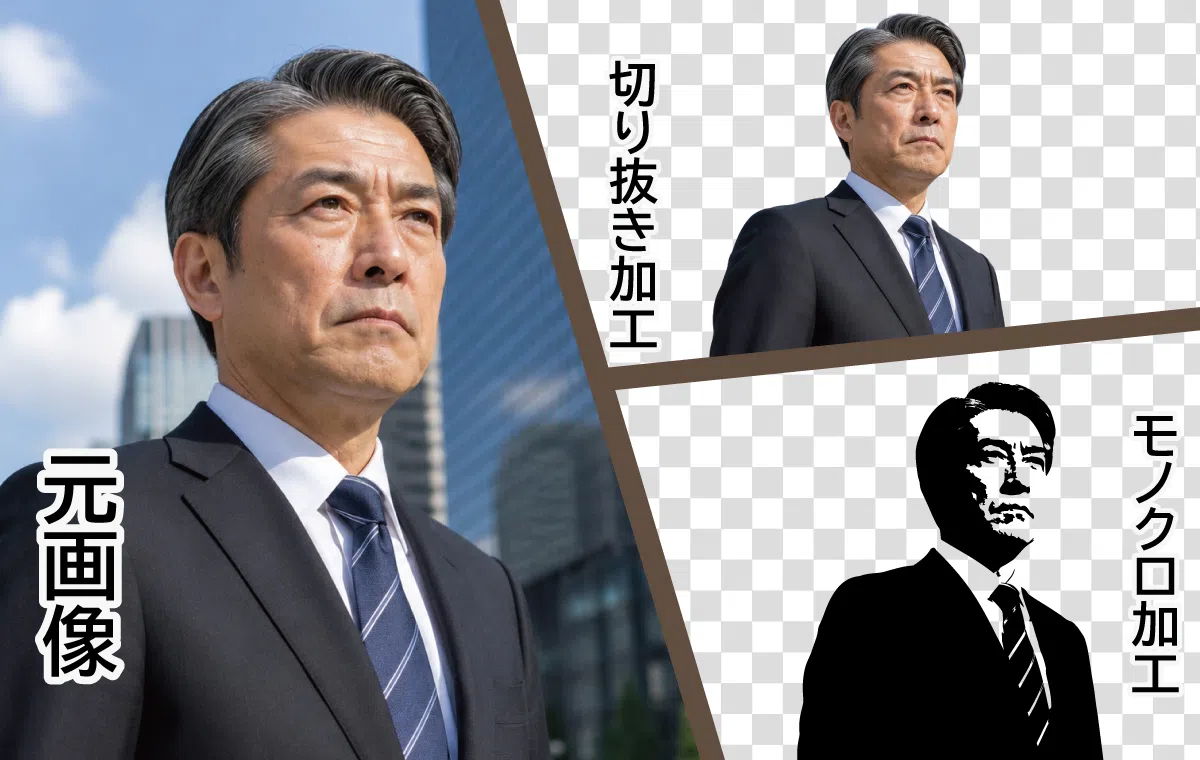 退職記念品に使用する写真加工