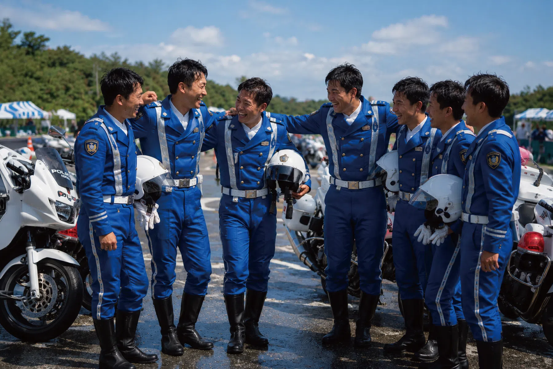 警察官の仲間で作る記念品イメージ