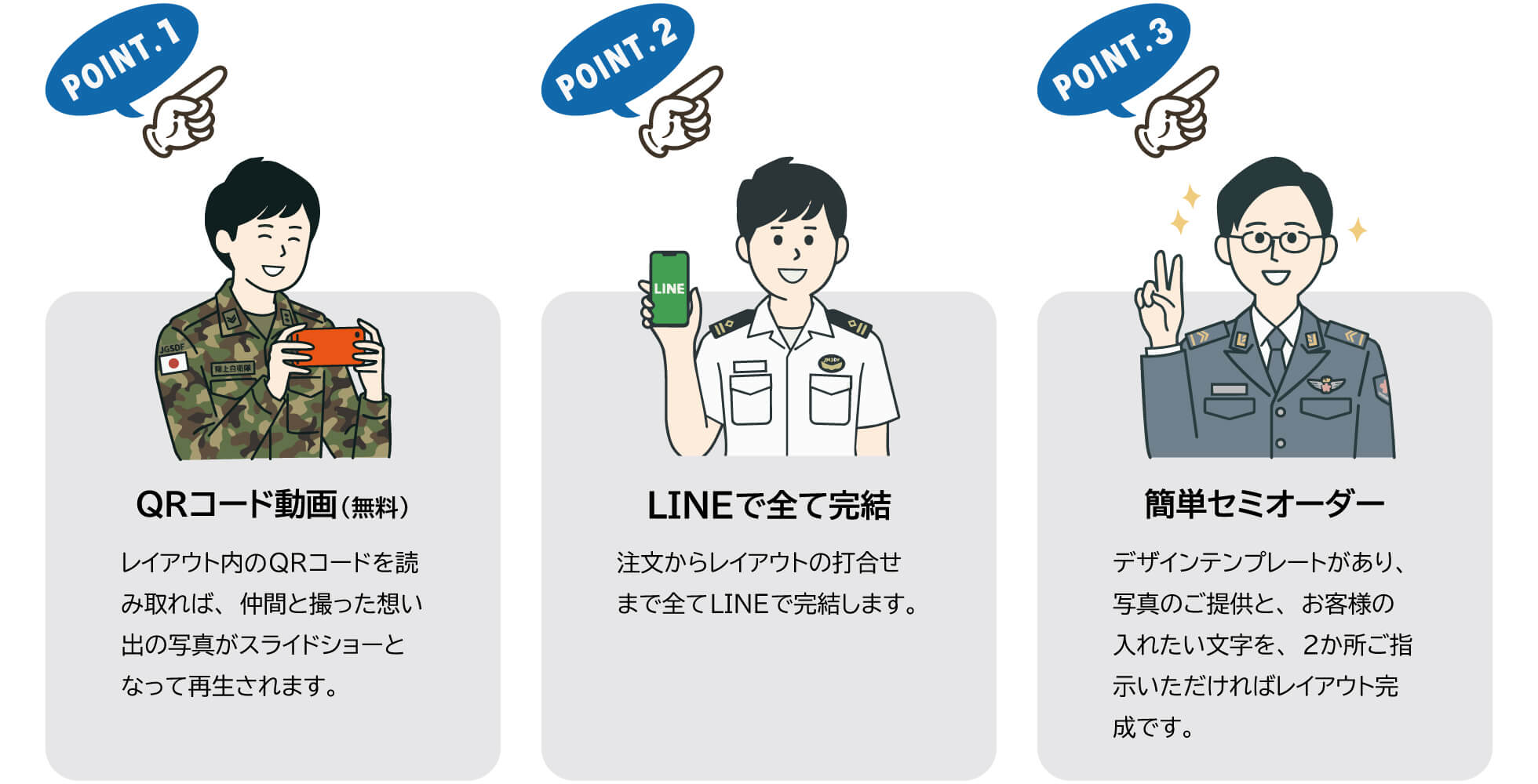 選ばれる3つの特徴があります。