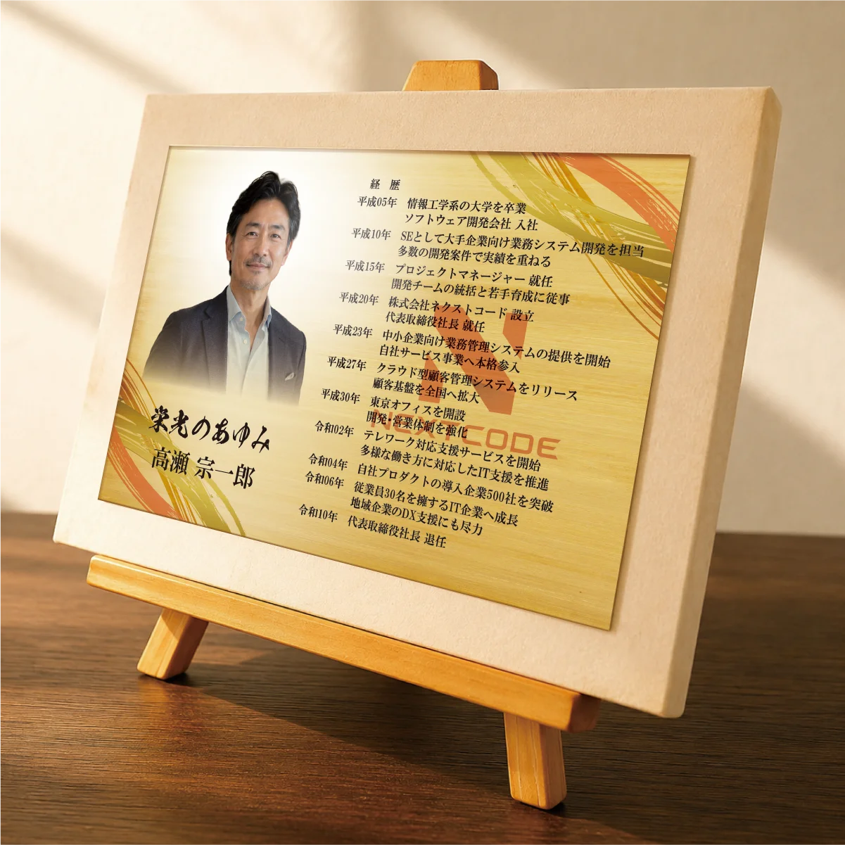 社長・会長・役員の退任祝いに贈るアートパネルタイプの商品画像