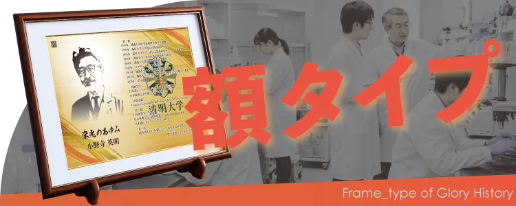 栄光のあゆみ 額タイプの価格・サイズ案内