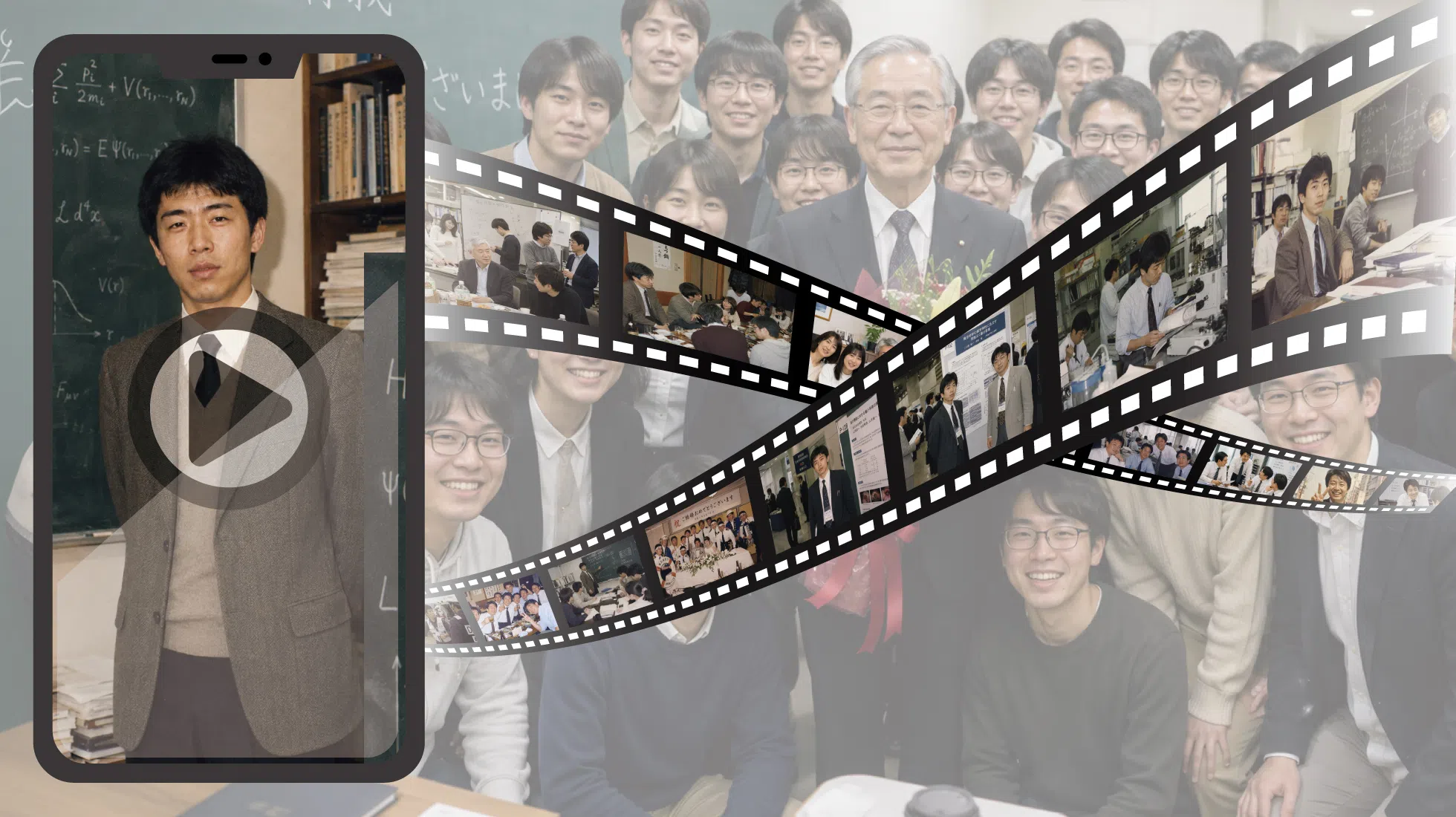大学教授・教授の退官祝いに添えるQRコード動画サービスの紹介
