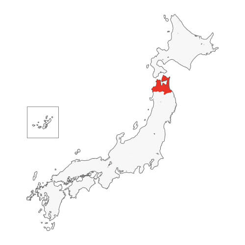 地図イラスト 青森県 オーダーメイド退職祝い 栄光のあゆみ