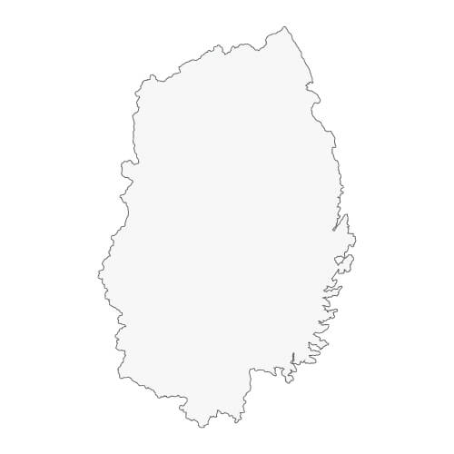 岩手県の地図イラスト