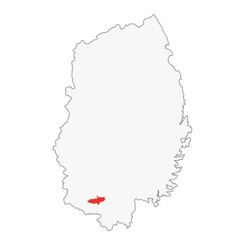 地図イラスト 県南地域 オーダーメイド退職祝い 栄光のあゆみ