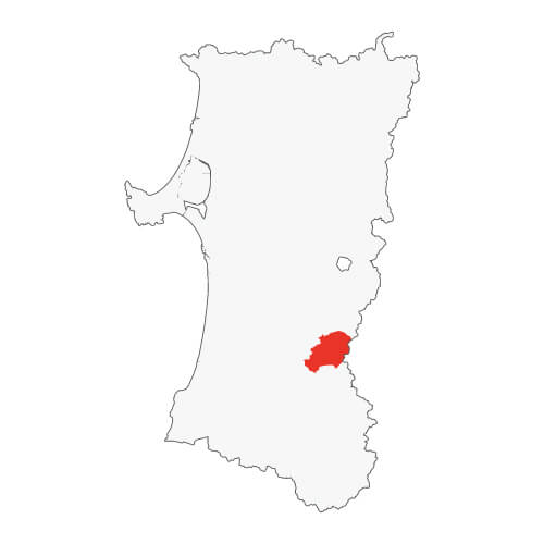 地図イラスト 県南地域 オーダーメイド退職祝い 栄光のあゆみ