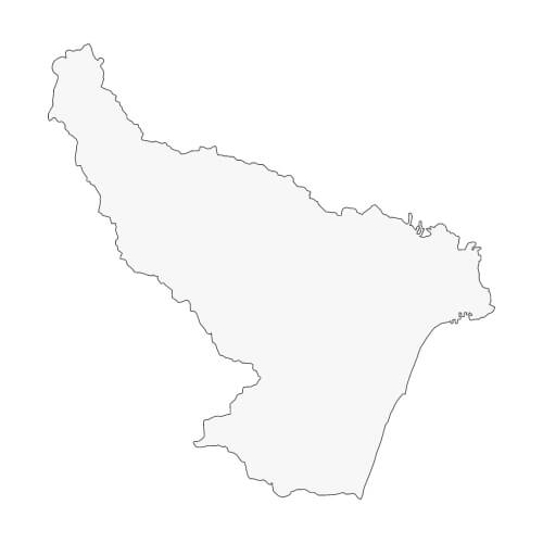 地図イラスト 県北地域 オーダーメイド退職祝い 栄光のあゆみ