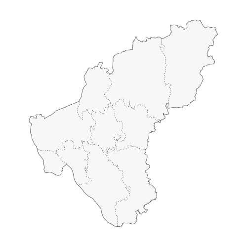 地図イラスト 県西地域 オーダーメイド退職祝い 栄光のあゆみ