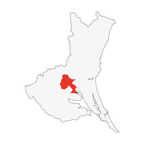 地図イラスト 県南地域 オーダーメイド退職祝い 栄光のあゆみ