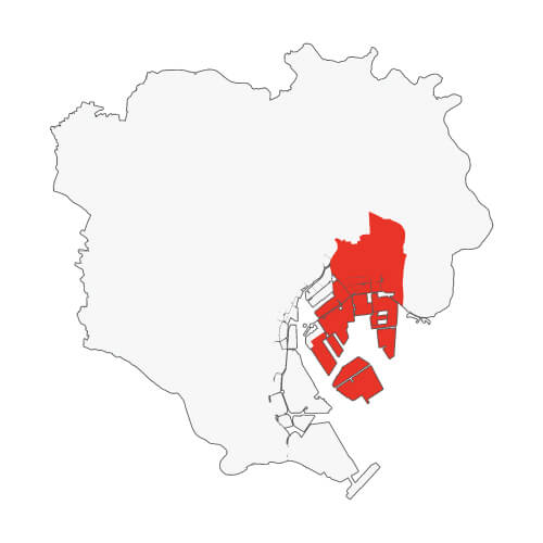 地図イラスト 23区地域 オーダーメイド退職祝い 栄光のあゆみ 地図イラスト 23区地域 オーダーメイド退職祝い 栄光のあゆみ