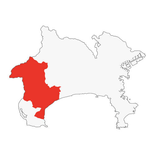 地図イラスト 神奈川県の組合消防 オーダーメイド退職祝い 栄光のあゆみ