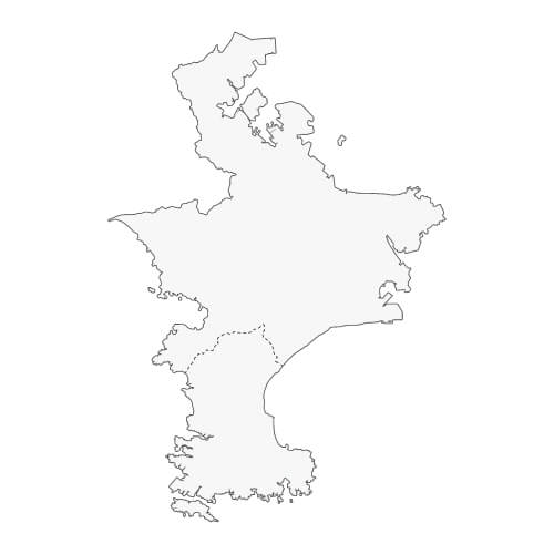 地図イラスト 神奈川県の組合消防 オーダーメイド退職祝い 栄光のあゆみ