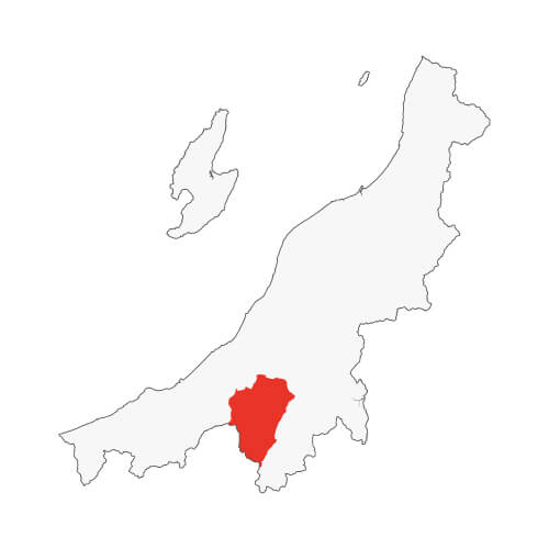 地図イラスト 新潟県の組合消防 オーダーメイド退職祝い 栄光のあゆみ