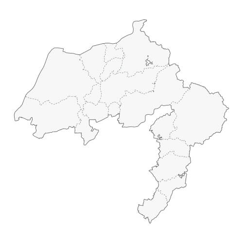 地図イラスト 尾張地域 オーダーメイド退職祝い 栄光のあゆみ