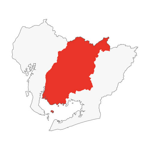 地図イラスト 西三河地域 オーダーメイド退職祝い 栄光のあゆみ