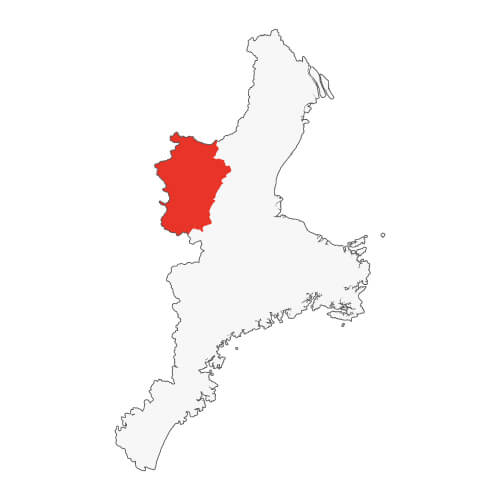 地図イラスト 伊賀地域 オーダーメイド退職祝い 栄光のあゆみ