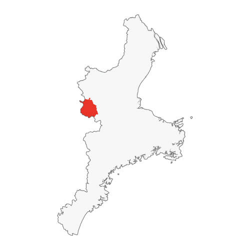 地図イラスト 伊賀地域 オーダーメイド退職祝い 栄光のあゆみ