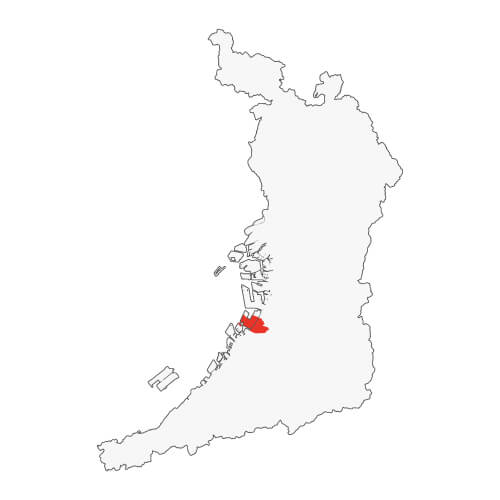 地図イラスト 泉北地域 オーダーメイド退職祝い 栄光のあゆみ