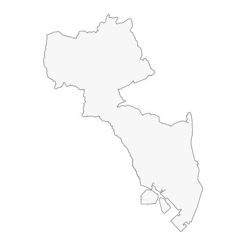 地図イラスト 阪神南地域 オーダーメイド退職祝い 栄光のあゆみ