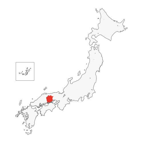 地図イラスト 岡山県 オーダーメイド退職祝い 栄光のあゆみ