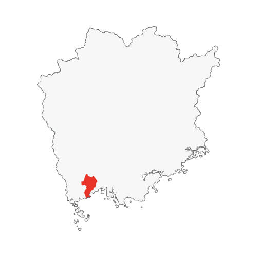 地図イラスト 備中地域 オーダーメイド退職祝い 栄光のあゆみ