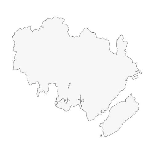 地図イラスト 広島県の組合消防 オーダーメイド退職祝い 栄光のあゆみ