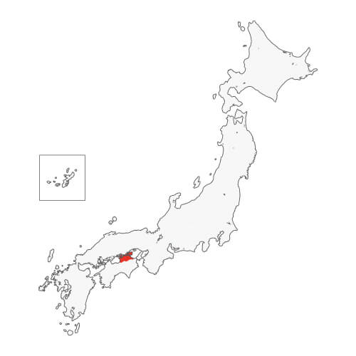 地図イラスト 香川県 オーダーメイド退職祝い 栄光のあゆみ