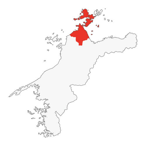 地図イラスト 東予地域 オーダーメイド退職祝い 栄光のあゆみ