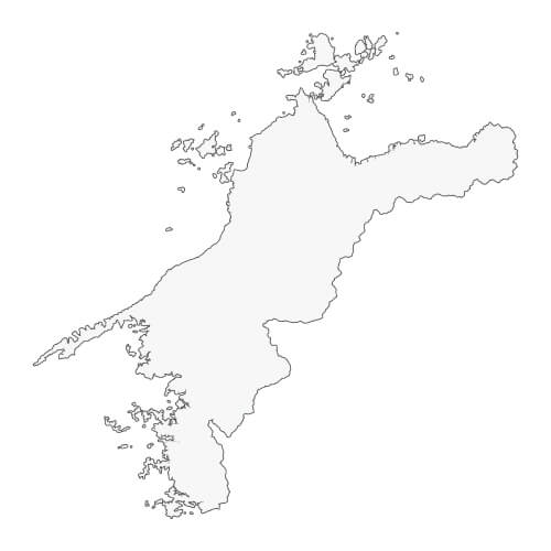 地図イラスト 愛媛県 オーダーメイド退職祝い 栄光のあゆみ