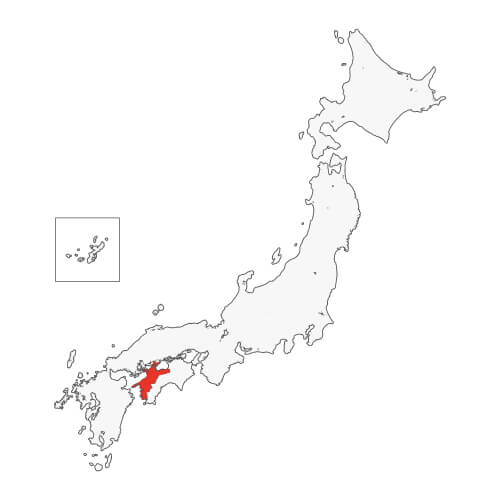 地図イラスト 愛媛県 オーダーメイド退職祝い 栄光のあゆみ