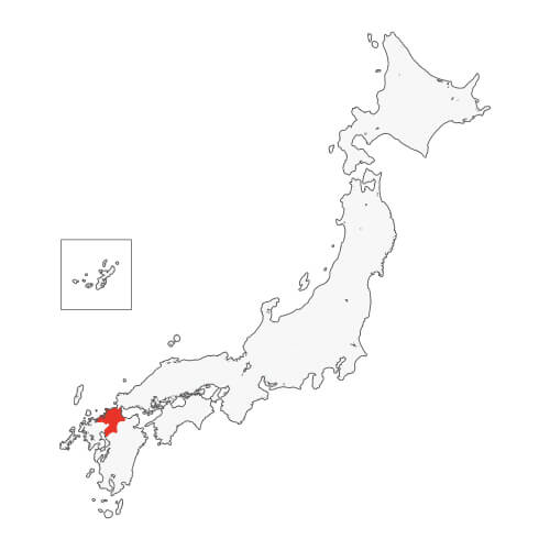 地図イラスト 福岡県 オーダーメイド退職祝い 栄光のあゆみ