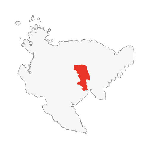 地図イラスト 南部地域 オーダーメイド退職祝い 栄光のあゆみ