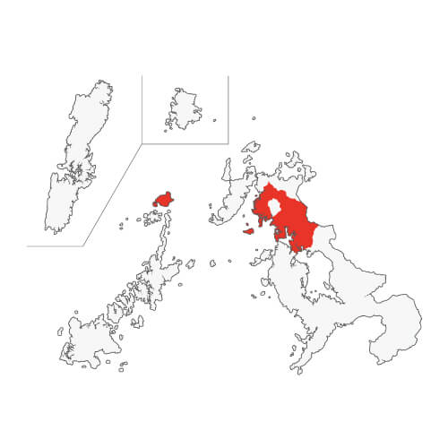 地図イラスト 県北地域 オーダーメイド退職祝い 栄光のあゆみ