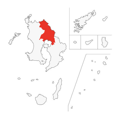 地図イラスト 姶良 伊佐地域 オーダーメイド退職祝い 栄光のあゆみ