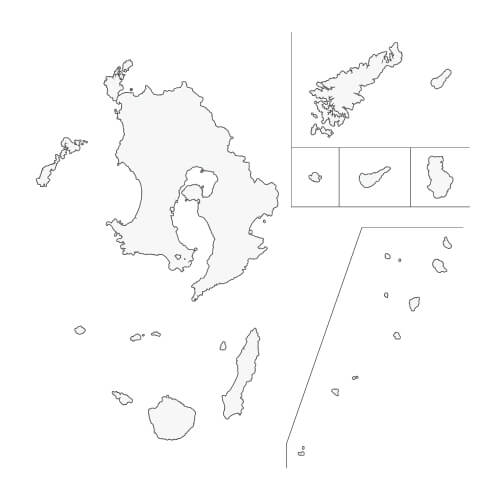 地図イラスト 鹿児島県 オーダーメイド退職祝い 栄光のあゆみ