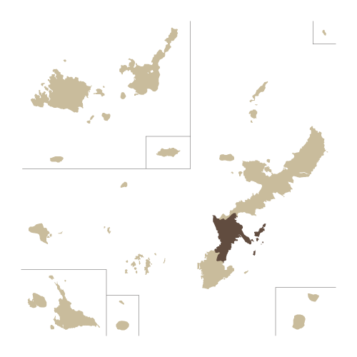 地図イラスト 沖縄県 オーダーメイド退職祝い 栄光のあゆみ