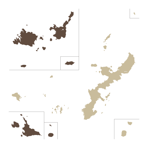 地図イラスト 南部離島 オーダーメイド退職祝い 栄光のあゆみ