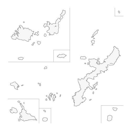 地図イラスト 沖縄県 オーダーメイド退職祝い 栄光のあゆみ