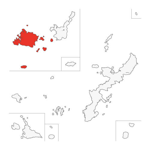 地図イラスト 先島諸島 オーダーメイド退職祝い 栄光のあゆみ