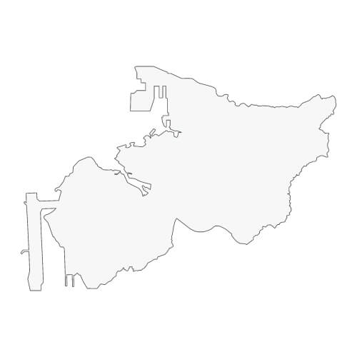 地図イラスト 南部地域 オーダーメイド退職祝い 栄光のあゆみ